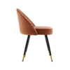 Momence Metal Accent Chair in Orange Colour