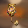 Devansh Metal Electric Wall Light in Gold Colour with Multicolor Shade Count of 1 Light