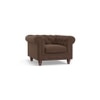 Winchester Essential 1 Seater Fabric Sofa in Daschund Brown Colour