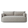 Cozychic Wood 3 Seater With Upholstery Non Storage Sofa In Grey Colour