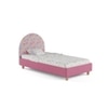 Shoodle Engineered Wood Bed in Pink Colour