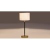 White Jute with Metal Gold Table Lamp