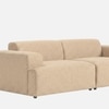 Comforthaven Wood 2 Seater With Upholstery Non Storage Sofa In Grey Colour