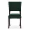 Aavya Solid Wood Dining Chair Set Of 1 In Mahogany Finish & Dark Green Colour
