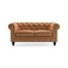 Winchester 2 Seater Half Leather Sofa in Mustard Colour