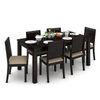 Arabia Xl Storage- Oribi 6 Seater Dining Table Set (Colour- Wheat Brown , Finish- Mahogany)