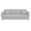 Daraco Velvet 3 Seater Sofa in Grey Color