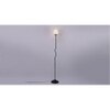 Ewan Glass Floor Lamp with Black Iron Base