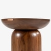 Lusso Solid Wood Side Table in Brown Colour