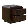 Lotus Shesham Solid Wood 2 Drawer Bedside In Walnut Finish