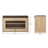 Rosso Shoe Cabinet in Teak Brown – Elegant Wooden Shoe Storage Cabinet for Home Interiors