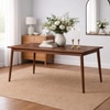 Bymal Solid Wood Dining Table In Dark Brown Finish