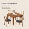Brighton Square 4 Seater Dining Table With Reed Dining Chairs Set