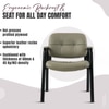 Kepler Brooks Embassy Leatherette Visitor Chair in Grey Colour