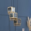 Sheesh Handcrafted Hanging Lamp Cluster of 3