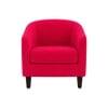 Daviana Boucle Fabric Lounge Chair in Red Colour