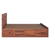 Shashi Sheesham Wood King Size Bed In Honey Oak Finish With Hydraulic Storage (72 x 78 inches)