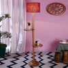 Ivana Maroon Cotton Shade Floor Lamp