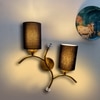 Devansh Metal Electric Wall Light in Gold Colour with Black Shade Count of 2 Lights