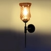 Devansh Metal Electric Wall Light in black Colour with Lavender Shade Count of 1 Light
