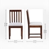 Aura 4 Seater Dining Set with Cushioned Chairs in Ice Blue Colour
