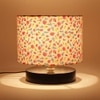 Donnie Multicolour Fabric Shade Table Lamp with Black Iron Base