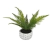 Diamon Patterned Pot With Artificial Plant