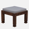Sheesham Wood Coffee Table Set in Provincial Teak Finish With Cushioned Stools