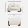 Amala Velvet 1 Seater Sofa in White Colour