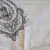 Black And White Floral 330 Tc  Cotton Flat  Queen Size Bedsheet With 2 Pillow Cover