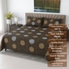 Dark Brown Floral 400 TC Cotton Flat Super King Size Bedsheet With 2 Pilllow Covers From Threads