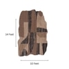 Handmade Wool Shaped Rug Modern Abstract Brown Beige 10 x 14 Feet Carpet