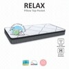 Relax Pillow Top With ISPT Technology 6 Inch Queen Size Hybrid Memory Foam and Pocket Spring Mattress (78X66 Inches), No Partner Disturbance, SoftRelax Comfort, with PU Foam