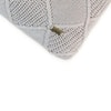 Danube Bright Silver Cotton Knitted Decorative Cushion Cover 12 x 20 Inches
