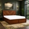 Vanya Solid Wood Comfort Queen Bed Box Storage Provincial Teak Finish Mattress 60 x 78 Inches