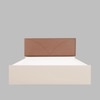 Tada Engineered Wood Queen  Size Bed With Hydraulic Storage (Melamine Finish, White Colour)