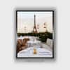 Beige Brown Stunning Eiffel Tower Printed Framed Canvas Canvas Wall Prints Set of 1 Multicolor Matte