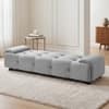 Melon Velvet 5 Feet Ottoman Bench in Grey  Color