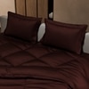 Stoa Paris Comforter Set Double Bed, 300TC Satin Double Bed Comforters in Chocol Chocolate