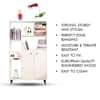 Hexa Engineered Wood Bookshelf Multipurpose Storage Rack in Frosty White Colour