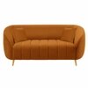 Nero Velvet 2 Seater Sofa in Orange Colour