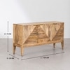 Denera Solid wood Mango Sideboard with 4 Door in Natural Finish
