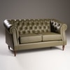 Fairmont 2 Seater Leatherette Sole in Olive Green Colour