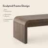 Quinn Rectangular Solid Wood Coffee Table In Danish Walnut Finish