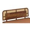 Sunburst Solid Wood King Size Non Storage Bed In Provincial Teak Finish