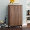 Webster 24 Pair Shoe Rack in Classic Walnut Finish