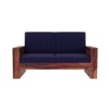 Maruti 2+1+1 Seater Wooden Sofa (BLUE Colour, Teak Finish)