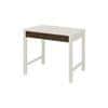 Mystica Solid Wood Study Desk with Drawer in Ivory Coffee Walnut Colour