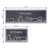 Luxe Home Combo Kitchen Runner Mat - Grey (116x36 & 58x36 cm PC-2)