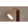 Hexspot Brown Wooden Table Lamp with Beige Wooden Lampshade
